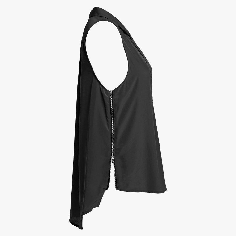 NWTs ASTR Black Side Zip Sleeveless Top Blouse